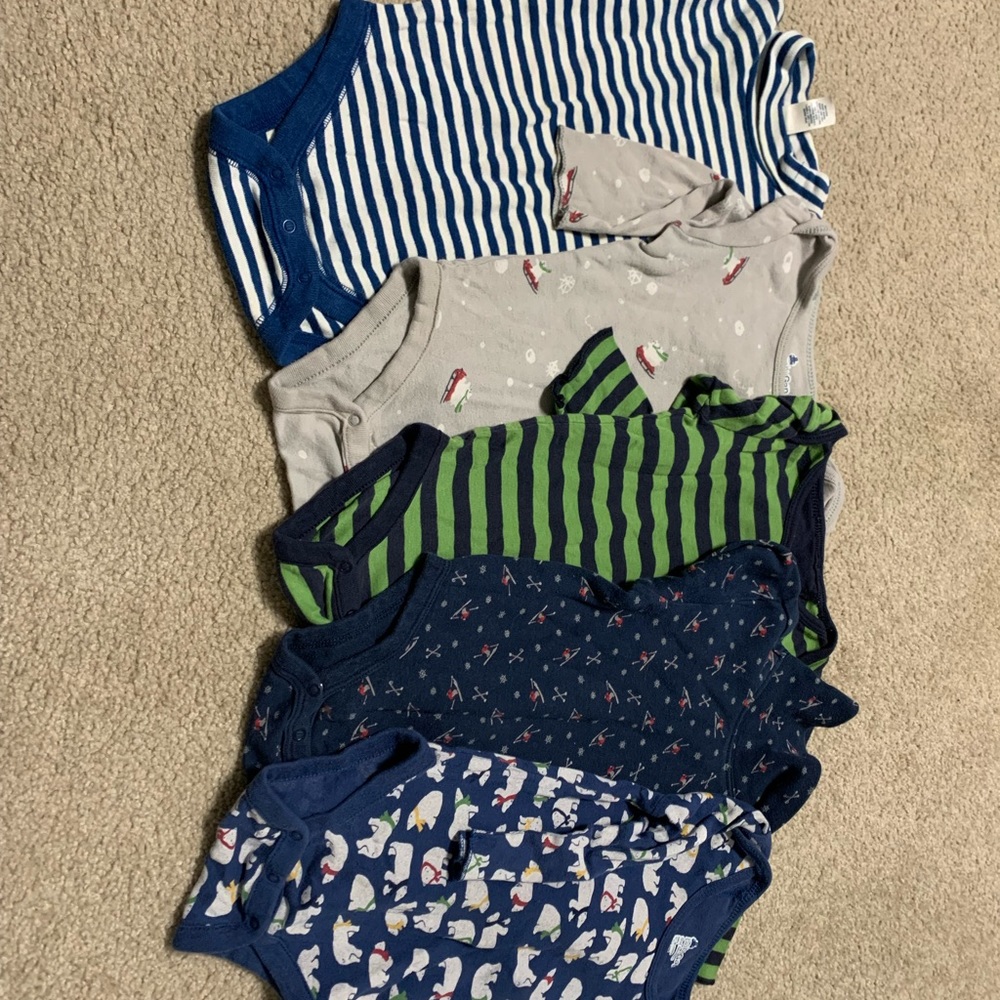 Lot of well used gap bodysuit / onesie.